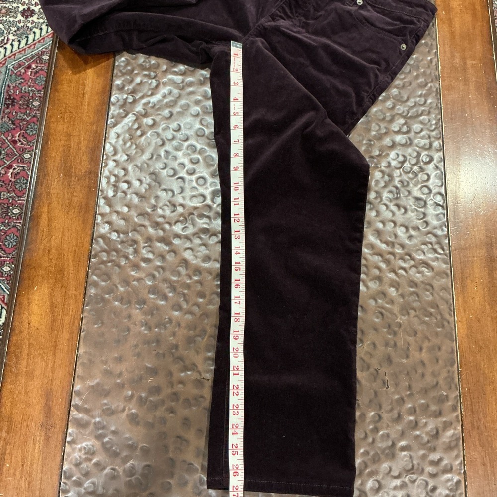 Tommy Hilfiger Tribeca Corduroy Maroon Straight Ankle Pants J3HK0554 Womens 10 - Picture 11 of 11